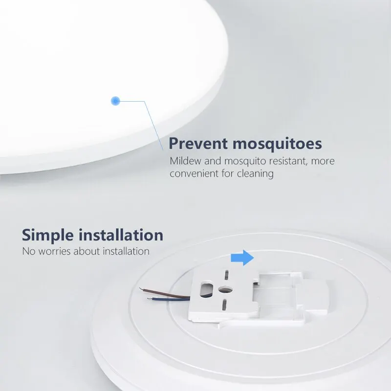 Smart LED Ceiling Lamp Slim RGB 220V 3000-6500K Dimmable Light with Remote Control Ceiling Light for Bedroom Living Home Decor