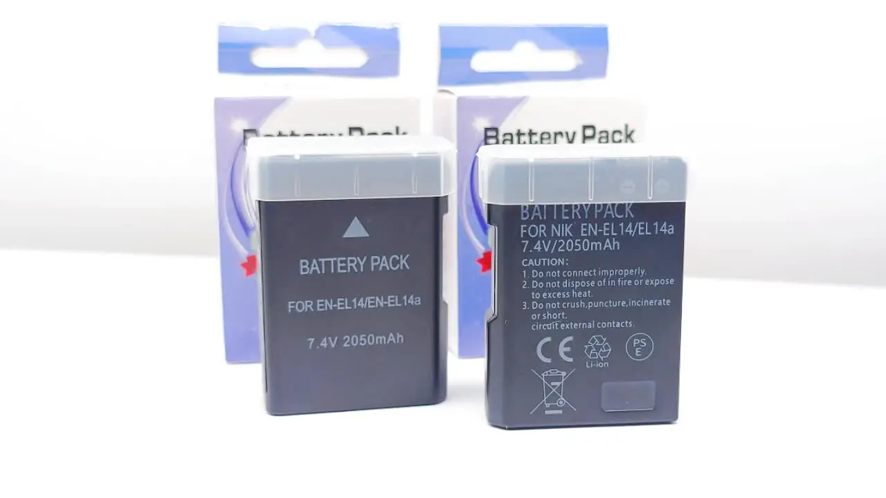 DSTE Ersatz Batterie Akku Kompatibel Für Nikon EN-EL14 EN-EL14A DF D3100 D3200 D3300 D3400 D3500