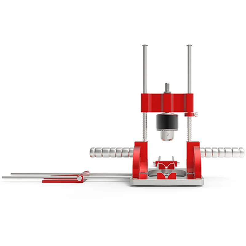 Aluminum Woodworking Drill Guide with Adjustable Height and Angle