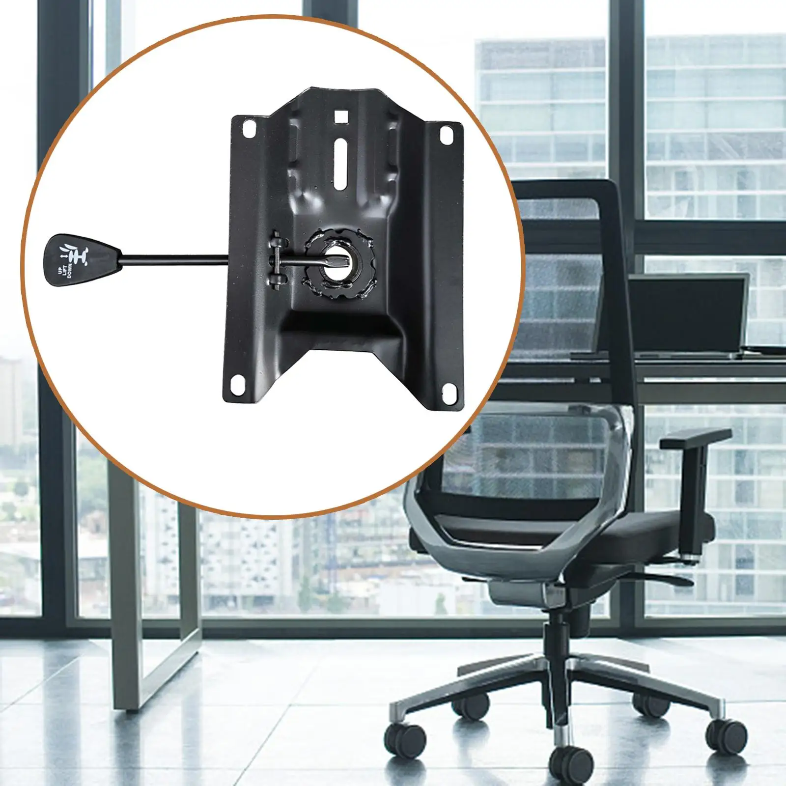 

Office Chair Swivel Tilt Control Seat Mechanism, Swivel Chair Bottom Plate Base, Tilt Control and Gas Lift