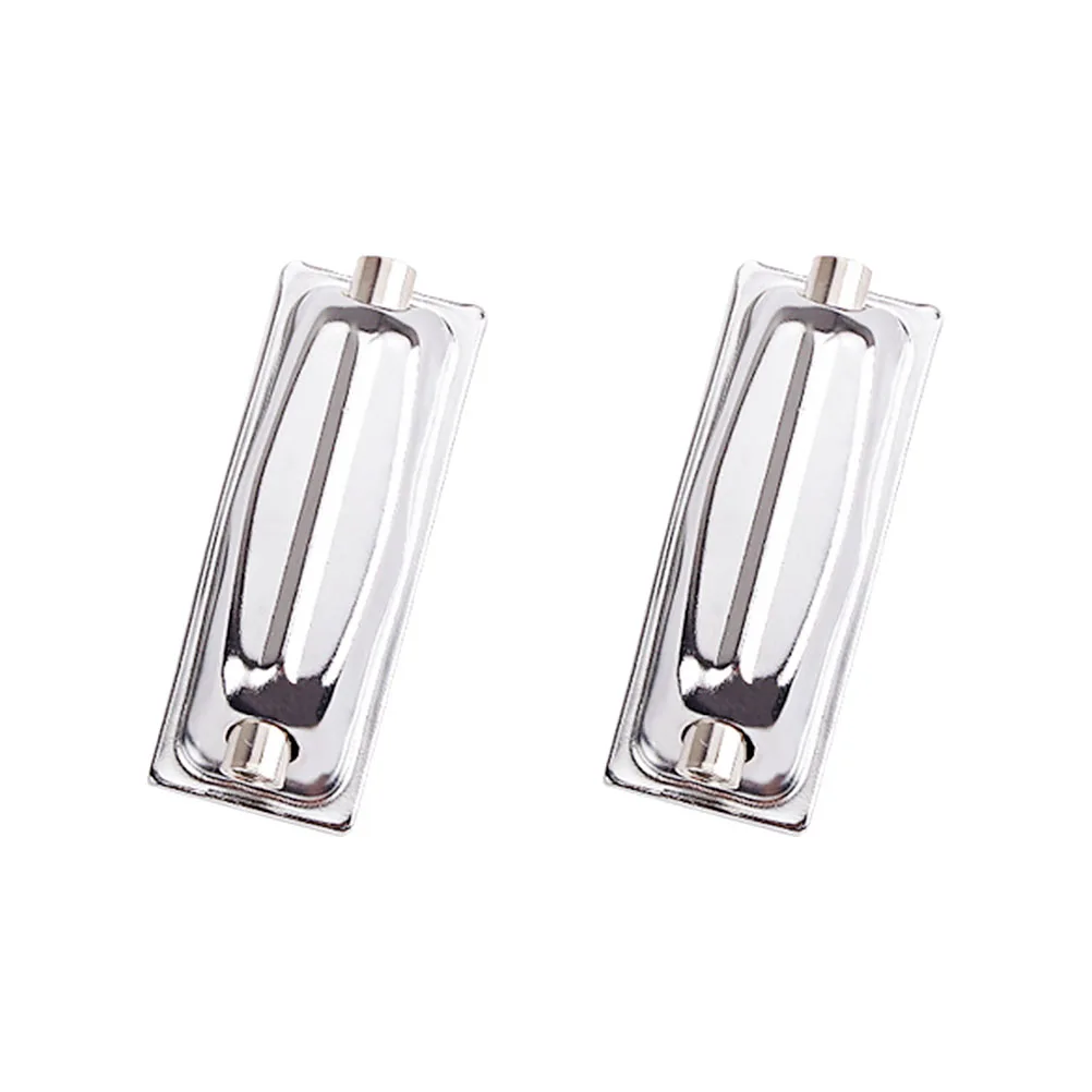 2pcs Double-end Snare Drum Lug Connector Silver New Double-end Ear Drum Lug Hooks Connector Set Parts Accessories