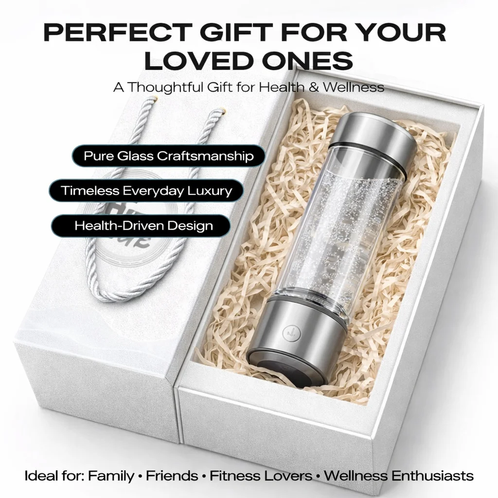 Portable Hydrogen Water Bottle 12000PPB Hydrogen Rich Water Generator Rechargeable SPE PEM Hydrogen Water Maker Cup Travel USB 2