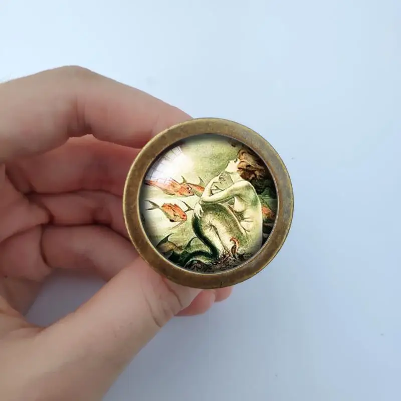 Dresser Knobs, Pull Glass Cabochon Knob