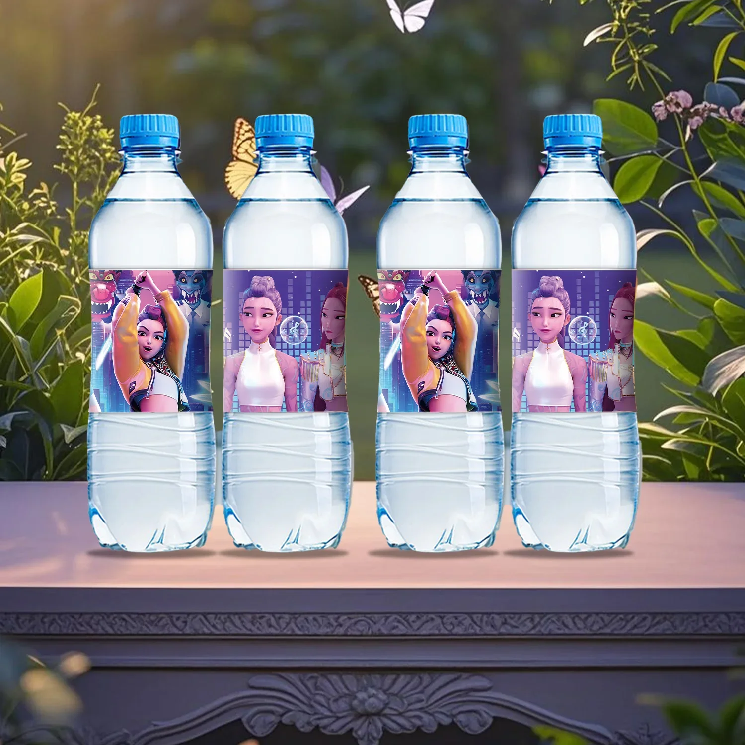 Kpop Demon Hunter HUNTR/X Water Bottle Stickers – Anime K-Pop Waterproof Bottle Labels (10PCS)