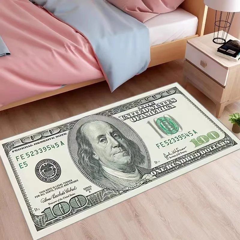 

Hallway Entrance Doormat Dollar Money Pattern Living Room Floor Rugs Home Decor Kitchen Absorbent Carpet Anti Slip Bathroom Mat