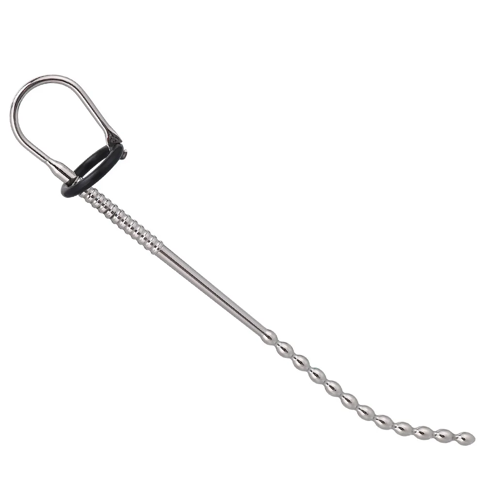 Male Urethral Sound Penis Plug Probe Catheter Prince Wand Hands Free Masturbator Ball Stretcher