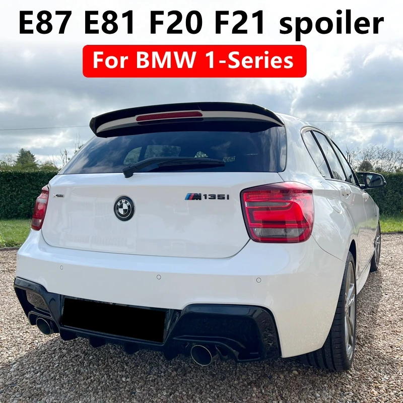 Спойлер из АБС-пластика для BMW 1 серии E87 E81 F20 F21 116i 120i 118i M135i 2005-2019, высококачественный цветной спойлер на крышу из углеродного волокна Спойлер из АБС-пластика для BMW 1 серии E87 E81 F20 F21 116i 120i 118i M135i 2005-2019, высококачественный цветной спойлер на крышу из углеродного волокна