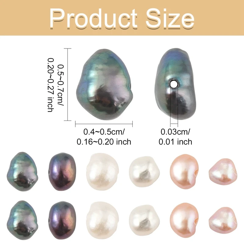 10Pcs Natural Cultured Freshwater Pearl Beads Baroque