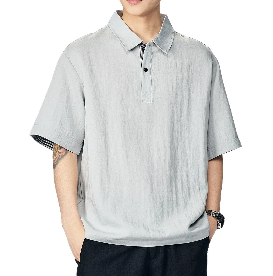 Polo da Uomo di Alta Gamma, Design Versatile, Nuova Tendenza Primavera 2026, Maniche Corte Casual - immagine 5