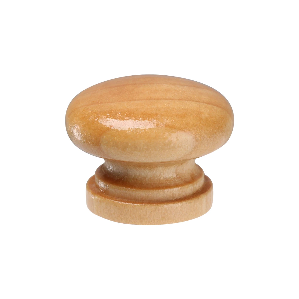 Natural Wooden Cabinet Furniture Fitting Round Door Handle