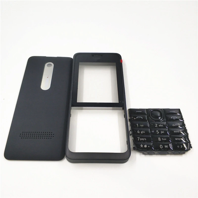10 Pz/Lotto Originale Per Nokia Asha 301 N301 Versione Dual Card Custodia + Tastiera Inglese + Cover Posteriore Della Batteria