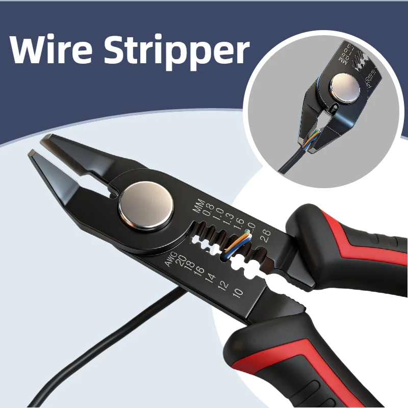 Pince dénudeuse câble multifonction coupe crimpe dénude pour réseau électrique bricolage