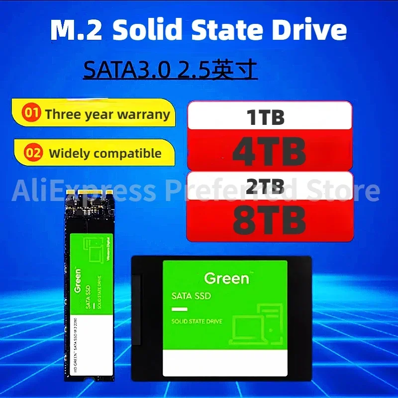 

M.2 4TB 2TB 1TB 500GB Hard drive disk sata3 2.5 inch ssd TLC 500MB/s internal Solid State Drives for laptop and desktop PS5