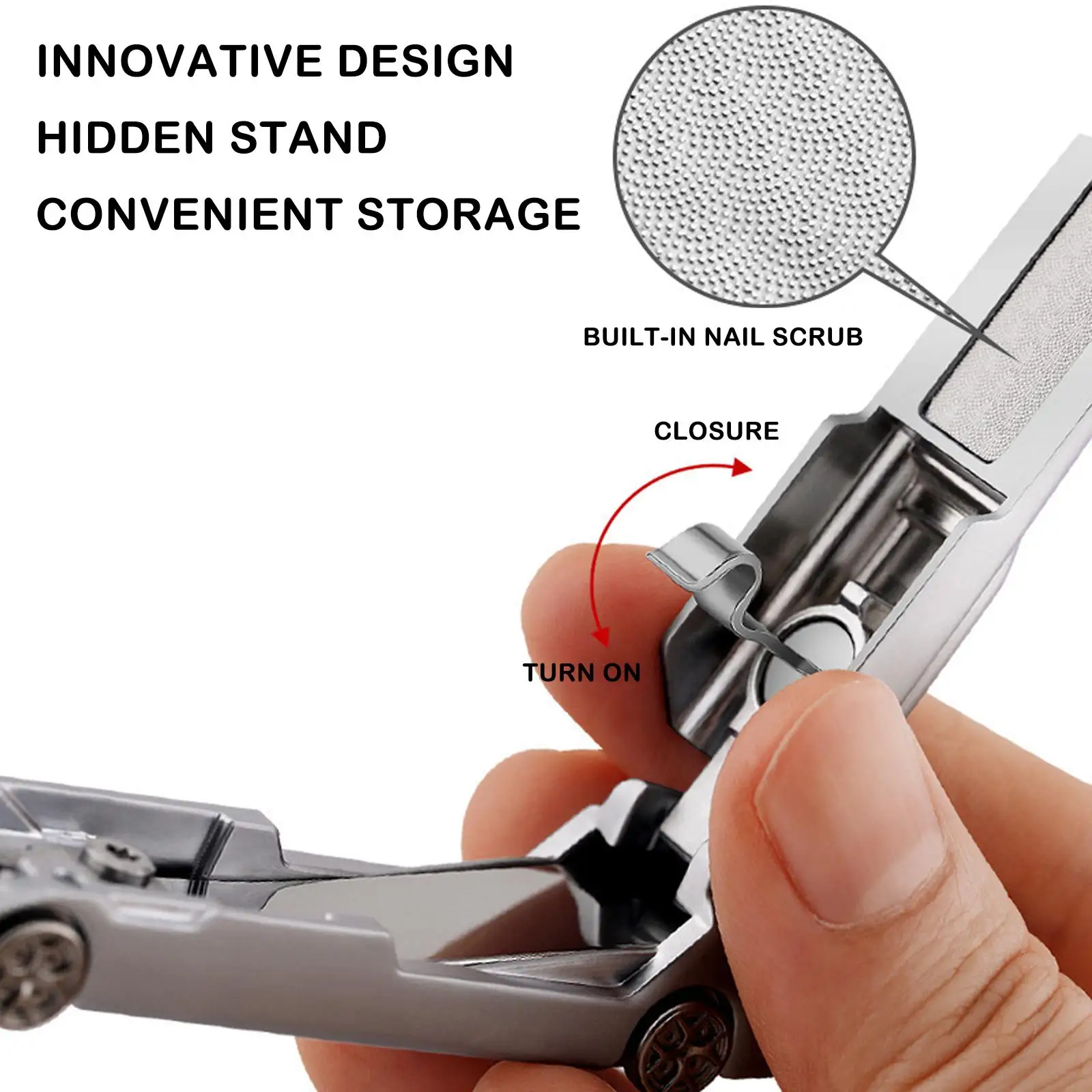 Stainless Steel Nail Clippers With Car Shape And No Splash