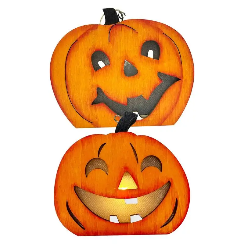 Zucca Ornamenti In Legno Fantasma Dolcetto O Scherzetto Pendenti Decorazione Per Feste Di Halloween Per Porte Di Casa Cartelli Appesi Giocattoli Per B
