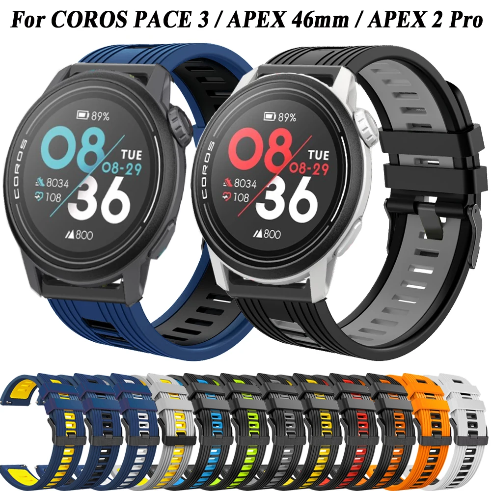 Pace 3 Cinturino Di Ricambio Da 22Mm Per Coros Apex Pro /Apex 46Mm /Apex 2 Pro Smartwatch Wristband Per Suunto 9 / 5 Peak Bracciale Band