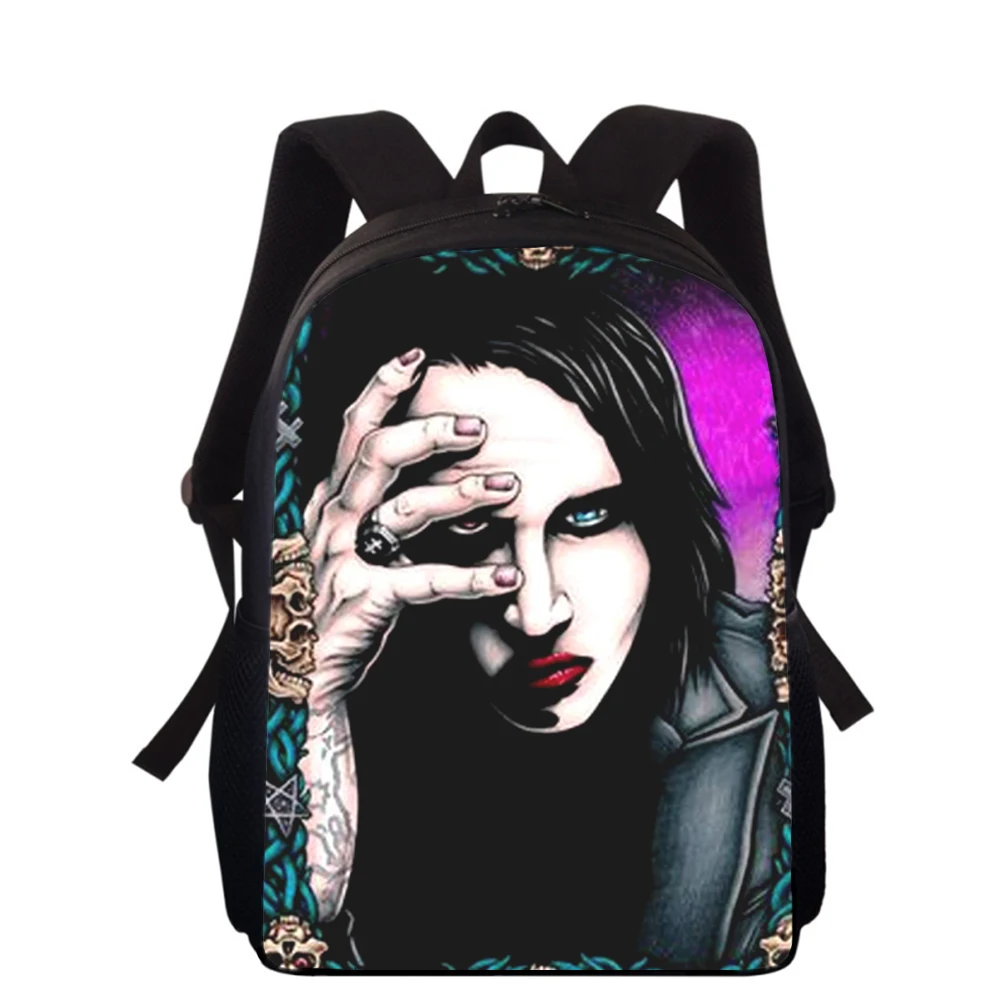 

Детский рюкзак Marilyn Manson, 15 дюймов, с 3D принтом, ранцы для школьников