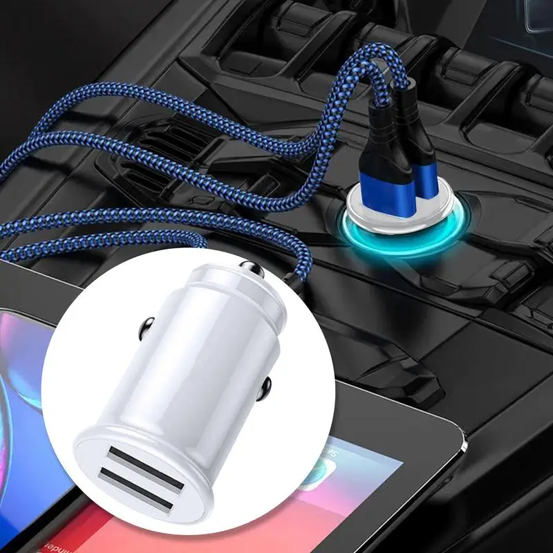 Car Phone Charger 3.1A Mobile Phone Charger Car Charger Port Quick Charging Car Phone Charger 2 Port Car USB Charger For Phones - 4