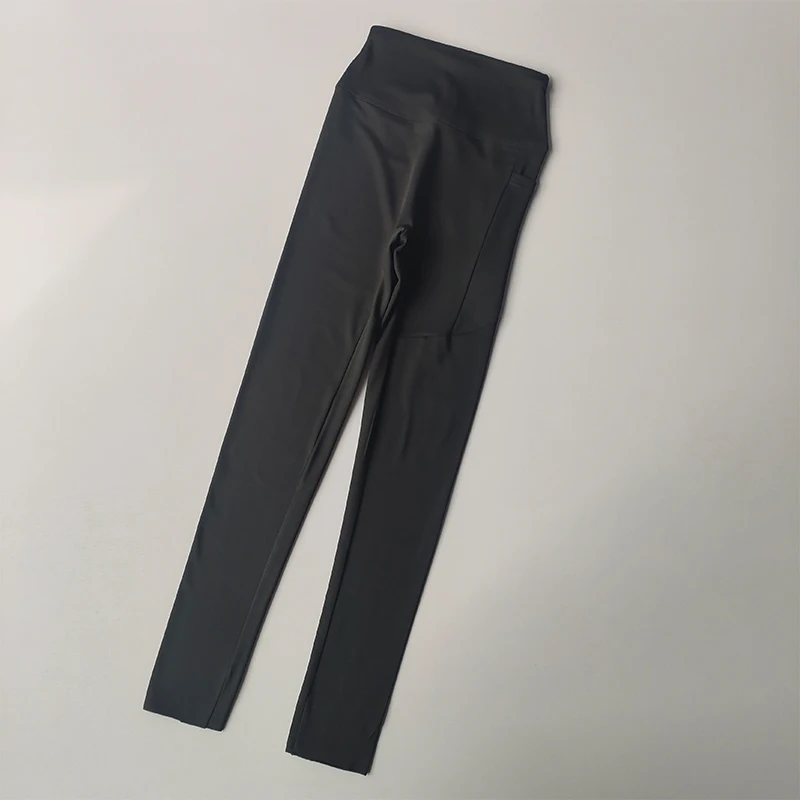 Yoga Pants Women High Waist Lifting Hips with Pocket Elastic Plus Velvet Warm Jogging Exercise Leggings Tight Fitness Pants