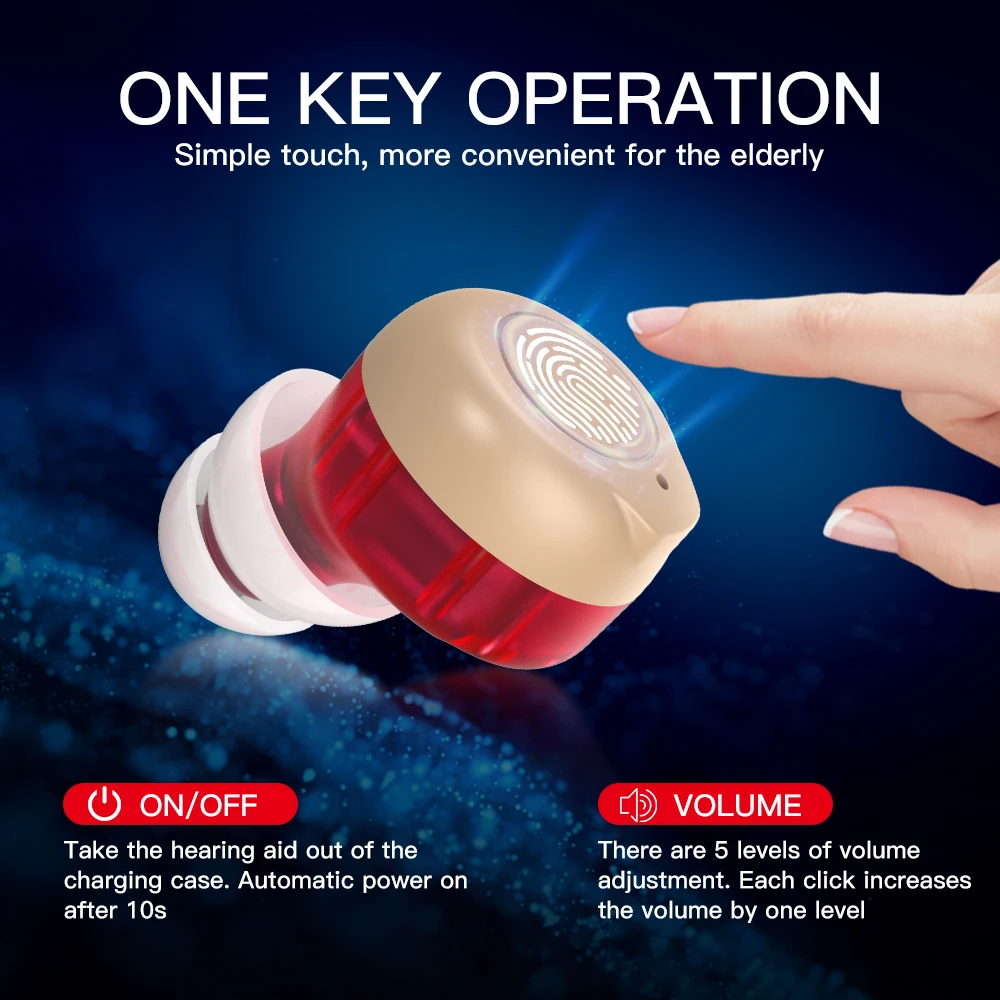 Multi-Color Hearing Aids, Rechargeable Portable Hearing Aids For the Elderly, Invisible Hearing Amplifiers, Premium Hearing Aids 5