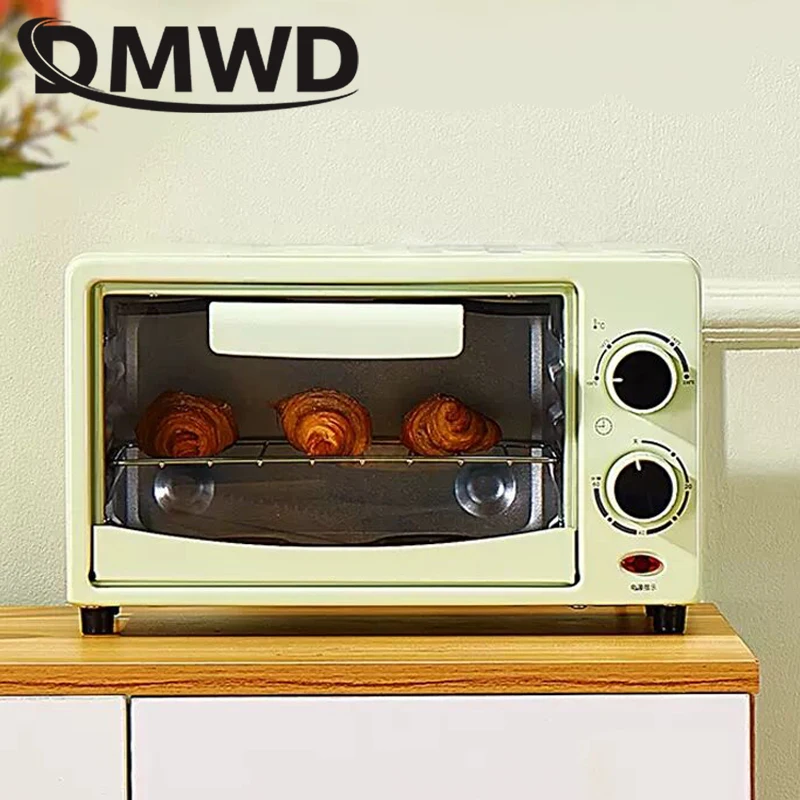 DMWD Electric Baking Oven 12L Kitchen Multifunctional Small Roaster Intelligent Timing Barbecue Bread Pizza Baking Maker 2