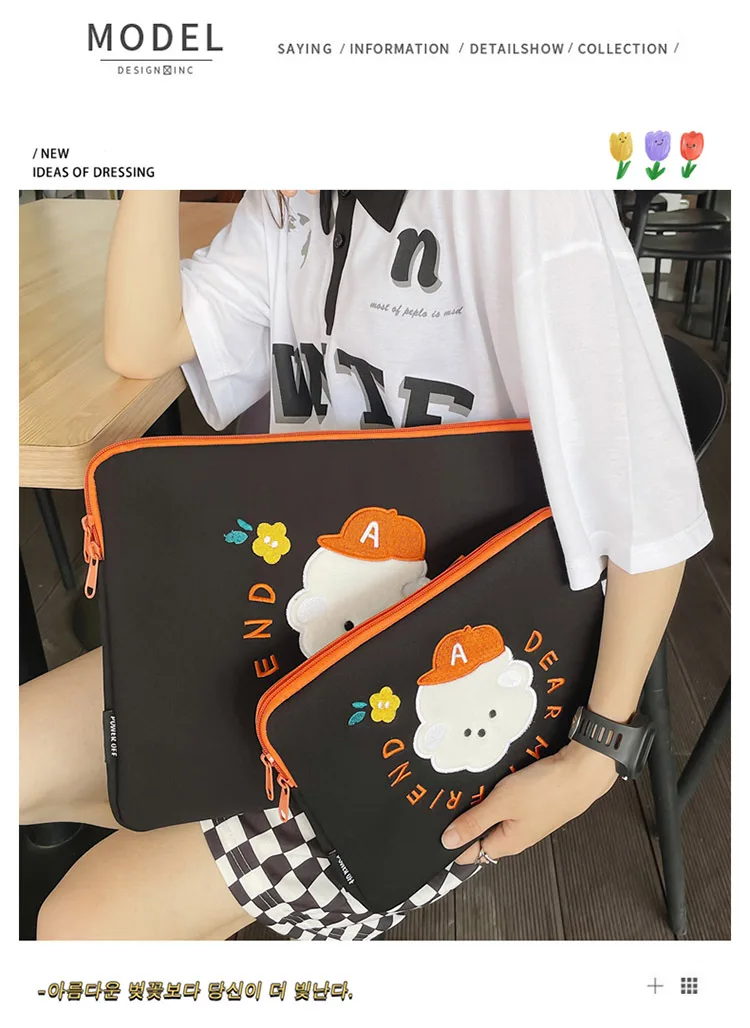 Cartoon Plush Laptop Sleeve 11 13 14 Inch For Macbook Air 13.6 M2 2022 Ipad  Pro 9.7 10.5 12.9 Air 4 10.9 Laptop And Tablet Pouch - Laptop Bags & Cases  - AliExpress