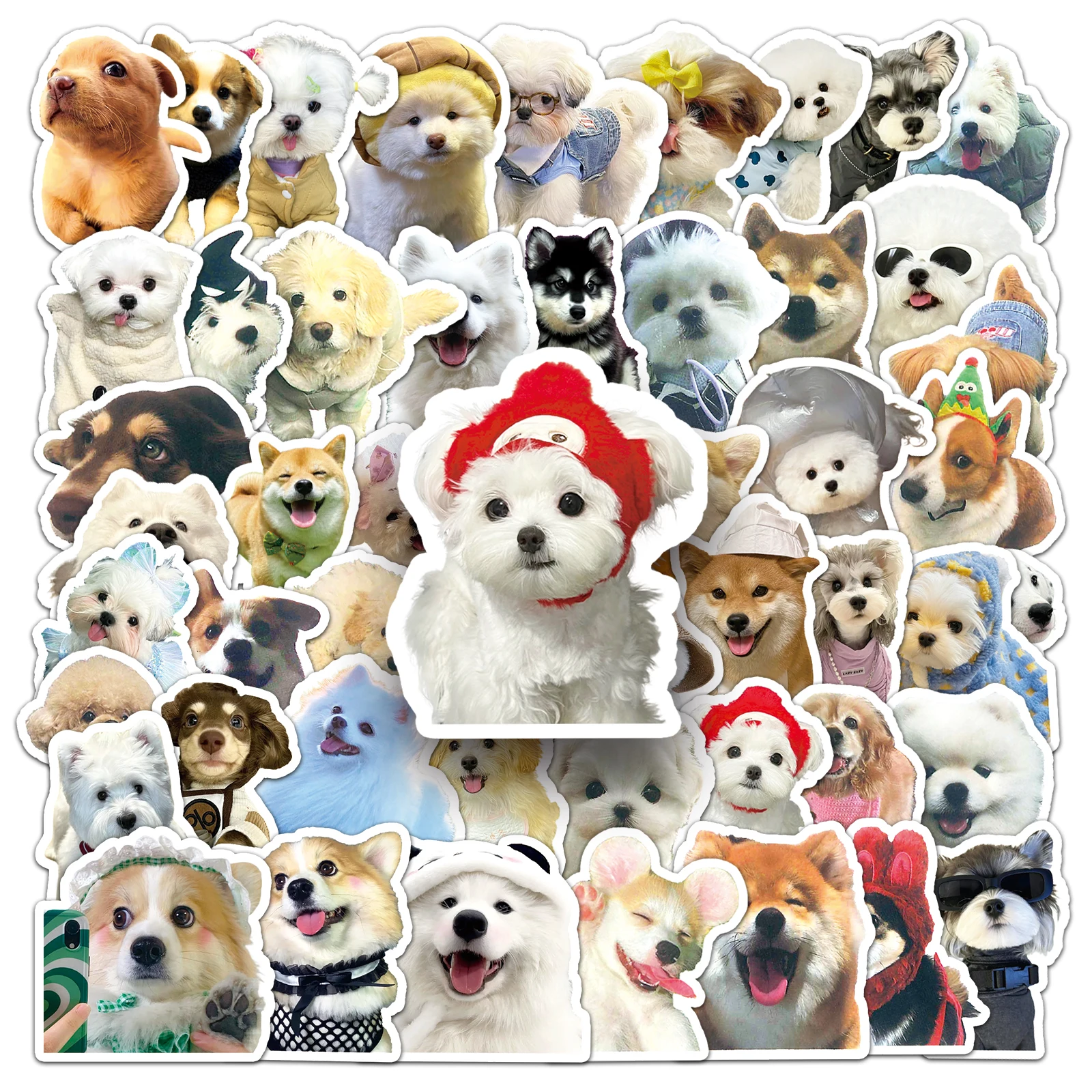 Cartoon Cute Dogs Graffiti Stickers for Suitcase Laptop Guitar Skateboard Personalized Decoration 100