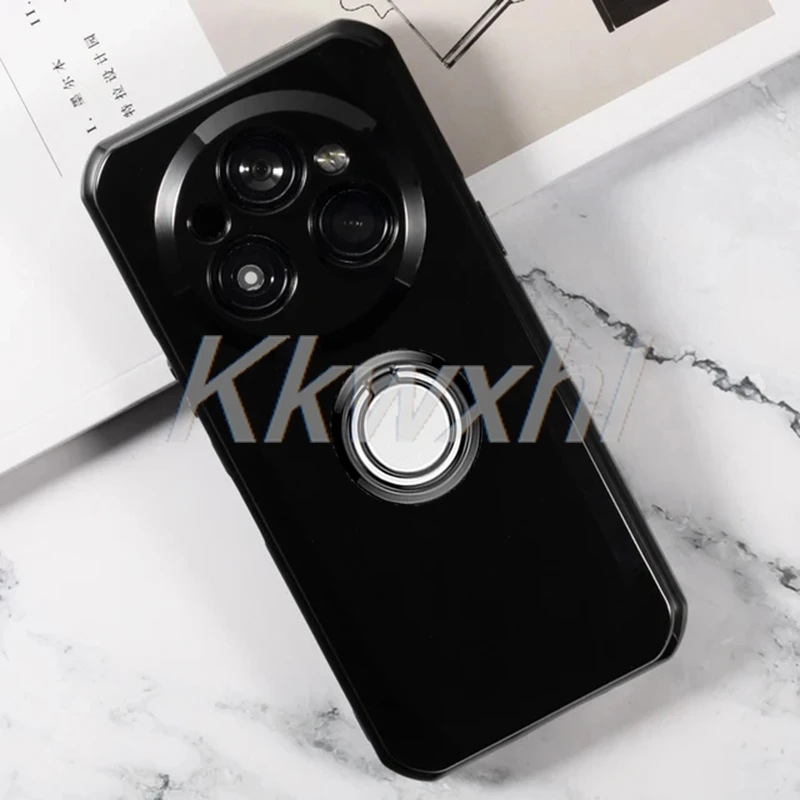 Shockproof Phone Case with Back Ring Holder Bracket - Soft and Durable Cover