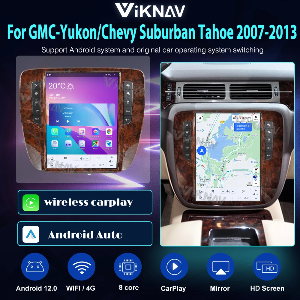 

Android 128G For GMC-Yukon/Chevy Suburban Tahoe 2007-2013 Android Car Multimedia Player Radio GPS Navigation Carplay