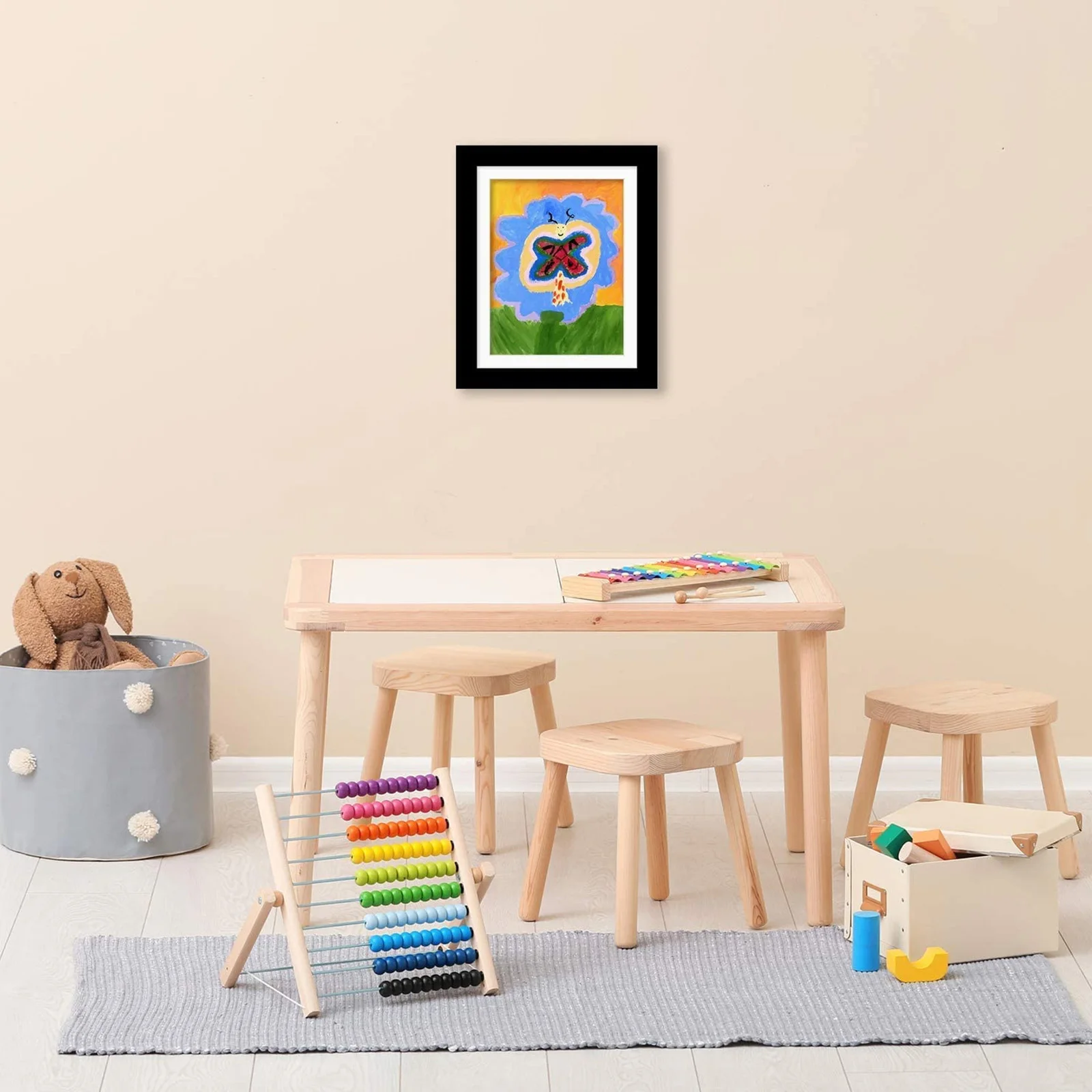 New Children Art Frame Magnetic Front Open for Change Poster Photo Drawing  Paintings Pictures Kids Artwork Storage - AliExpress