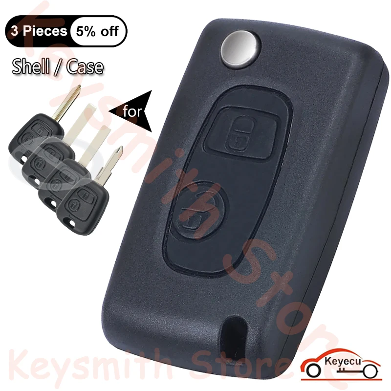 

Задняя крышка KEYECU с 2 кнопками для Peugeot 106 107 206 207 306 для Citroen C1 C2 C3 C4