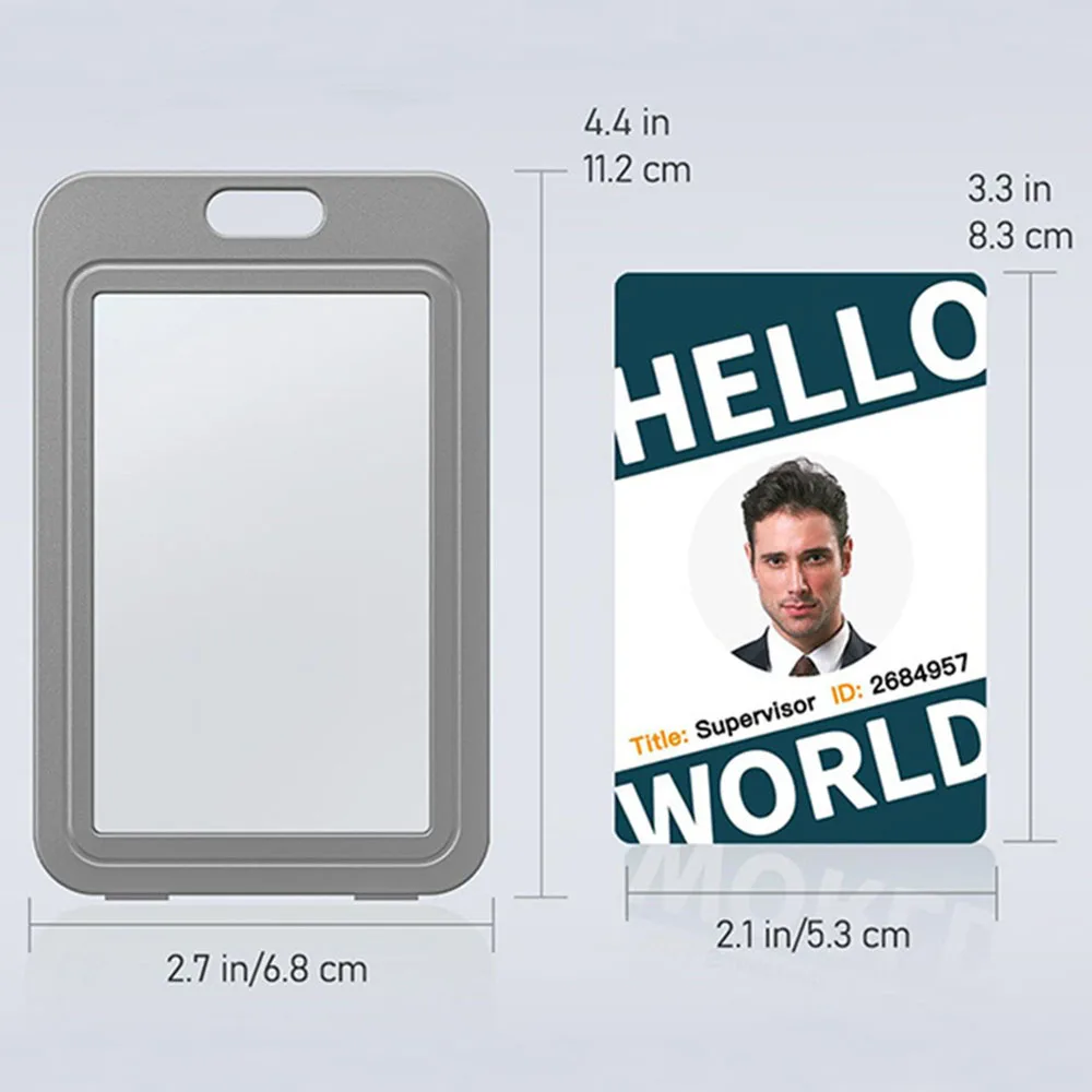 Transparent Work Card Badge Holder with Lanyard for Office Staff Employees ID Card