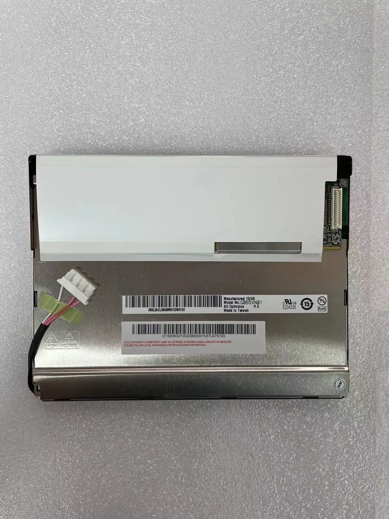 6.5 ġ LCD ũ г, 600*480 LCD ũ, LVDS CMOS 1 ä 6 Ʈ 500 cd/m2, G065VN01 V0 G065VN01 V1 V2 ÷