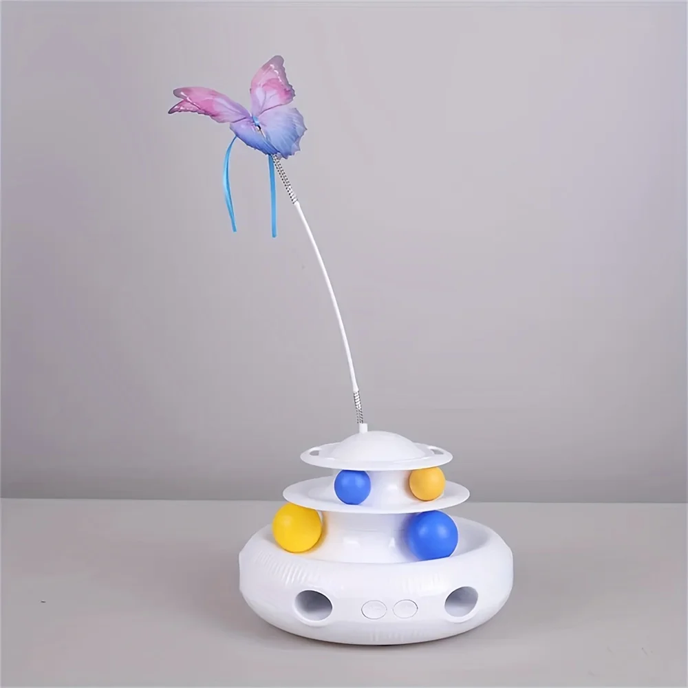 Game Props, Feather Cat Teaser Stick, Rotating Ball For Multiple Pets