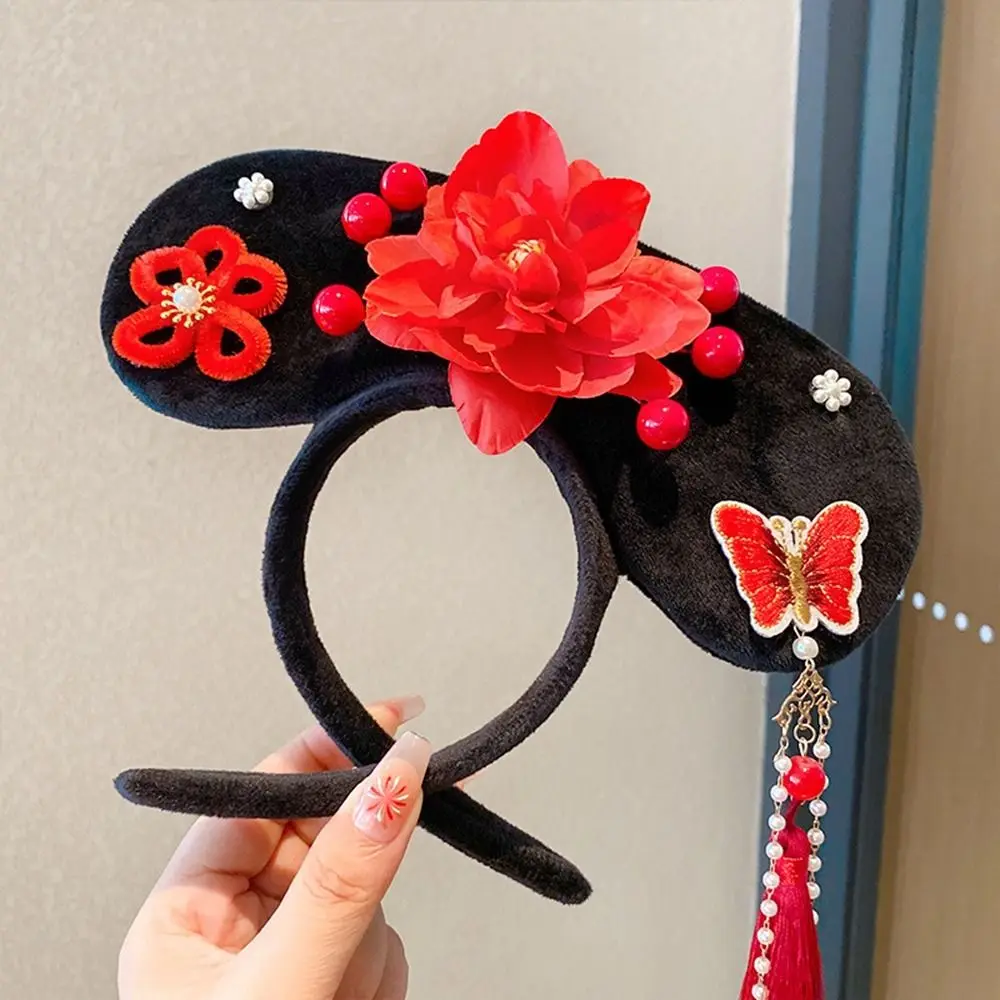 

Bow Chinese Style Headwear Pearl Tassel Ancient Style Headband Royal Court Headwear New Year Hair Accessories Hanfu Hair Clip