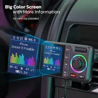 VR Robot Bluetooth 5.0 FM Transmitter Car MP3 Player Adapter Wireless Handsfree Car Kit with Big Screen U Disk TF Card Playback - Image 2