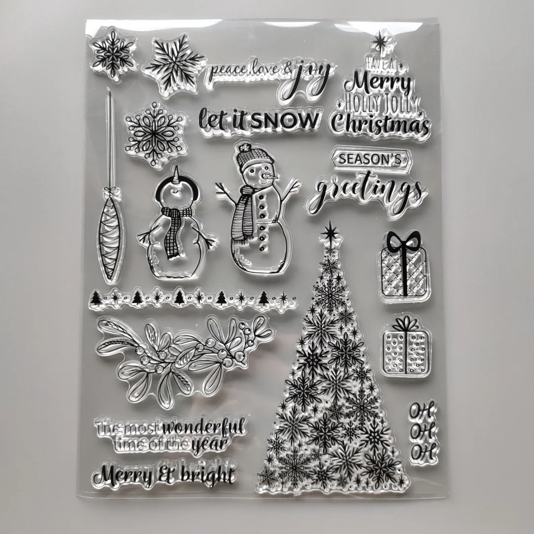 18 Styles Christmas Clear Stamps DIY Scrapbooking Craft Supplies Silicon Seal Card Photo Album Hobby Ink Pad Stamping For clear stamps,silicone stamps