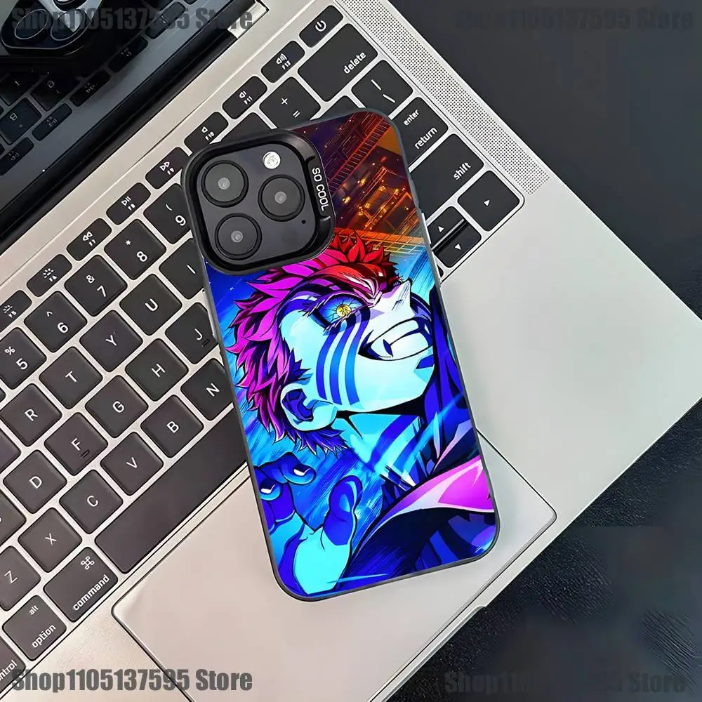 Stylish Akaza Anime Shockproof Black Candy Matte Phone Case