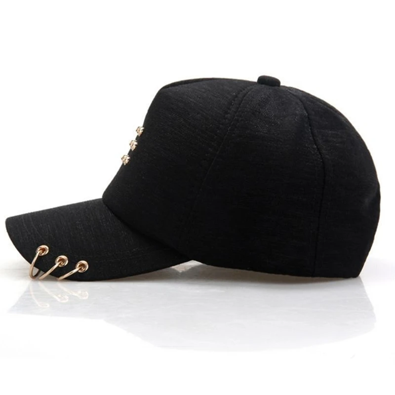 Hot Sale Y2K Women Baseball Cap Outstreet Metal Decoration Sun Hat Cap Female Trendy Hat
