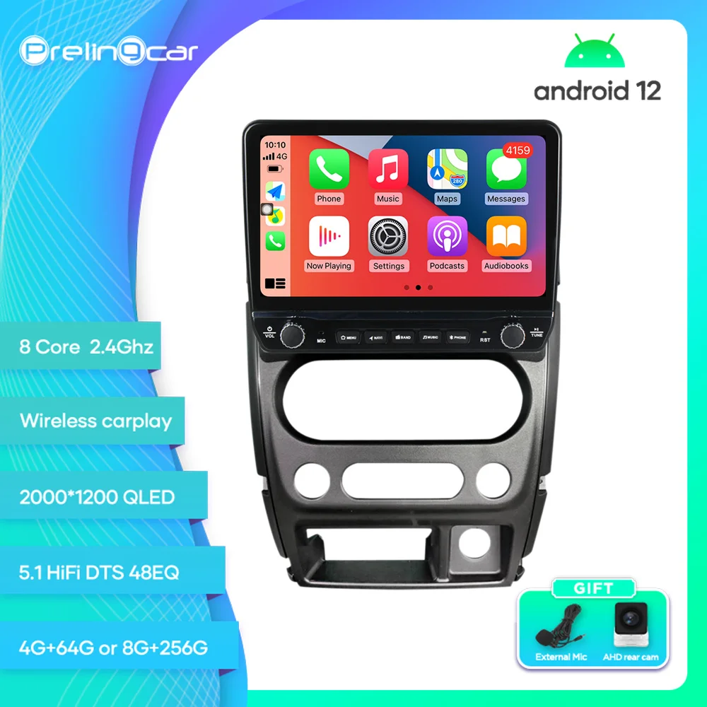 

Prelingcar For Suzuki Jimny 2007-2012 Android 12 Car Monitor 8 256g Carplay RDS GPS Built 2din Radio DVD Player 5.1HIFI DST