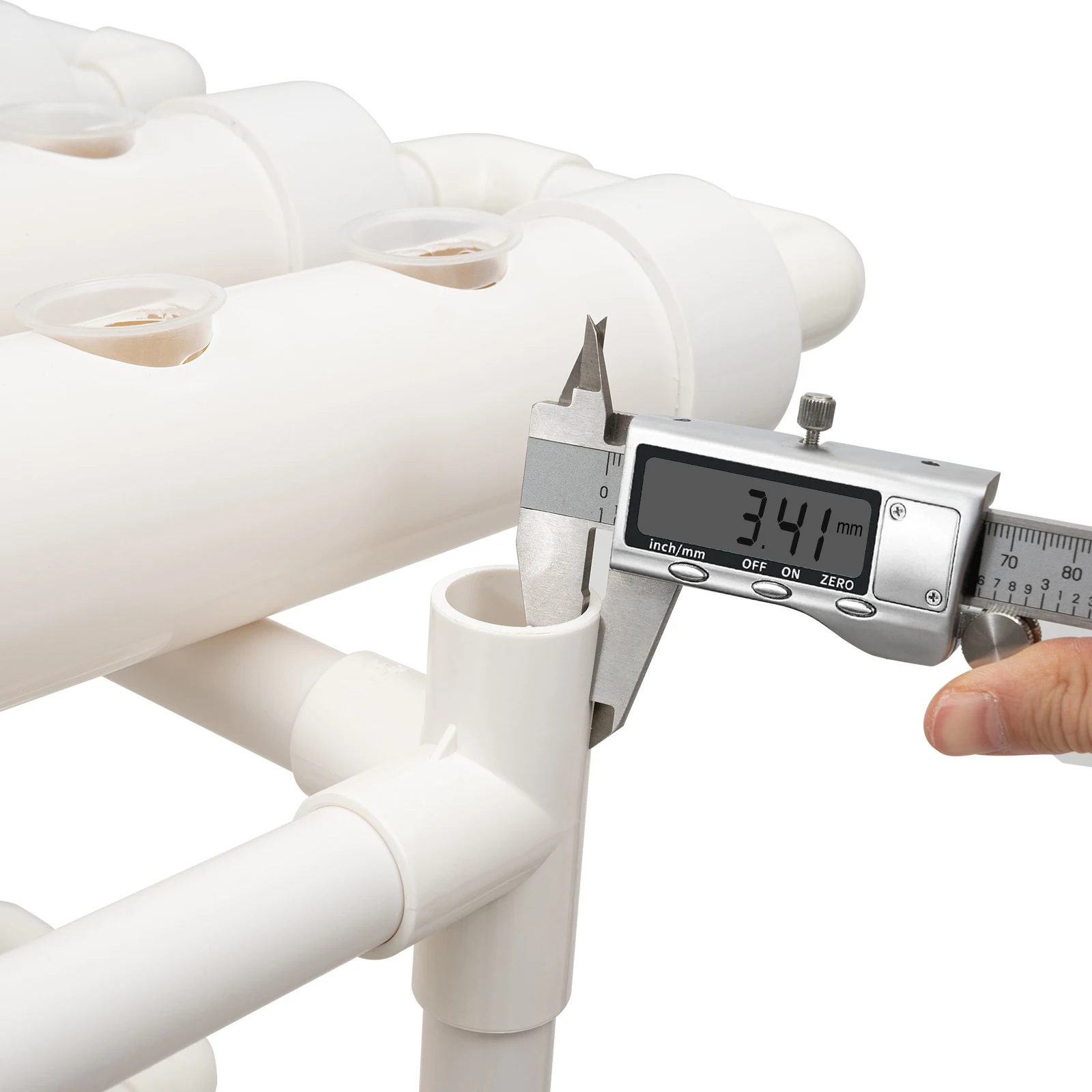 3-stöckiges Hydrokultur-Anbausystem mit 108 Seiten, vertikales NFT-Gartenset aus PVC für Kräuter, Salat, bodenfrei, für den Innen- und Außenbereich – Detail 14