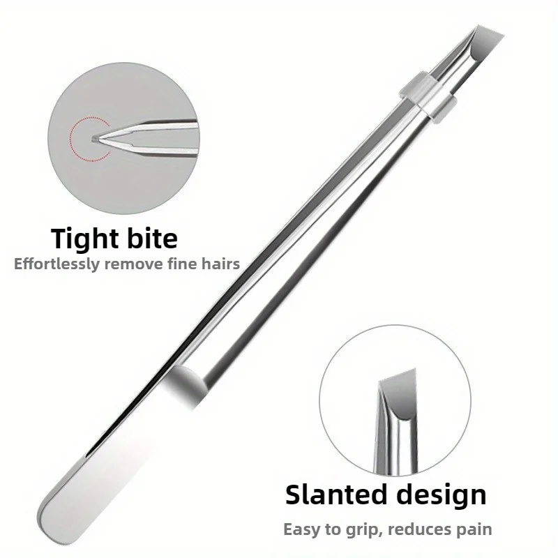 Professional Stainless Steel Tweezers for Eyebrows & Facial Hair Hypoallergenic Precision Tip Sensitive Beige Eyebrow Beard Clip S90db5255455743528d46ce40219d54c9r