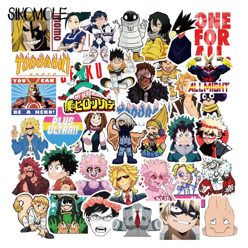 10/30/50pcs My Hero Academia Anime Stickers Graffiti Laptop Phone Izuku  Midoriya Might Boku No Hero Academia Character Decals F5 - Sticker -  AliExpress