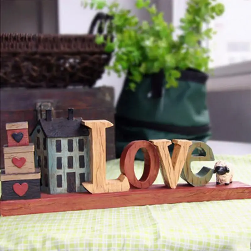 

Декоративный Настольный знак с надписью Love, настольное украшение с буквами из смолы, стильный домашний декор, эстетическое украшение с буквами для свадебного стола