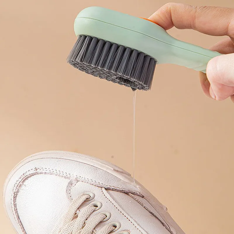 Multifunction Automatic Soap Liquid Adding Shoe Brush Soft-bristled Clothes Brush Clothing Board Soap Dispenser
