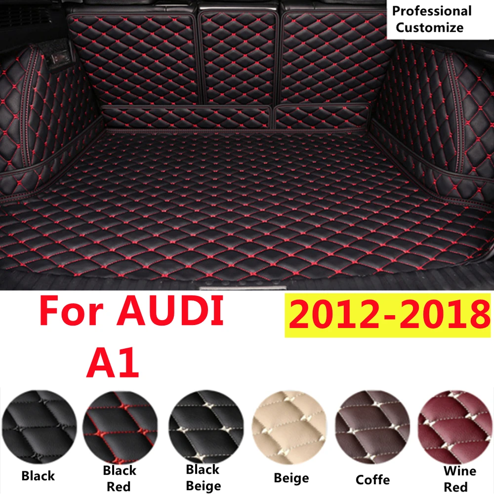 

SJ Full Set Custom Fit For AUDI A1 2012-13-2018 XPE All Weather Leather Car Trunk Mat Tail Boot Tray Liner Cargo Rear Pad Cover