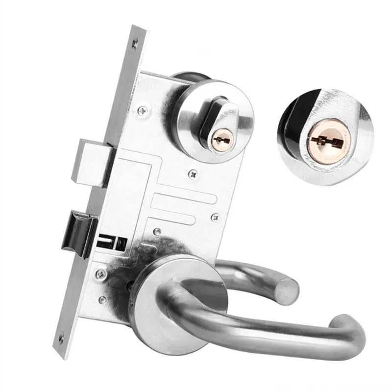 

Stainless Steel Fire Door Lock Passage Escape Door Handle Lock for Hospital/Shopping/Public Entrance Security Escape Lever Locks