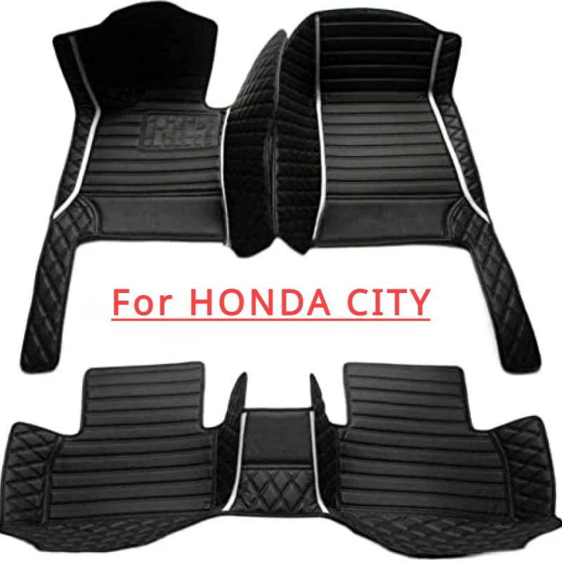 Tappetini Auto In Pelle Personalizzati Per Honda City Waterproof 3D Auto Center Accessori Interni Tappeti Tappeti Piede 2003-2023
