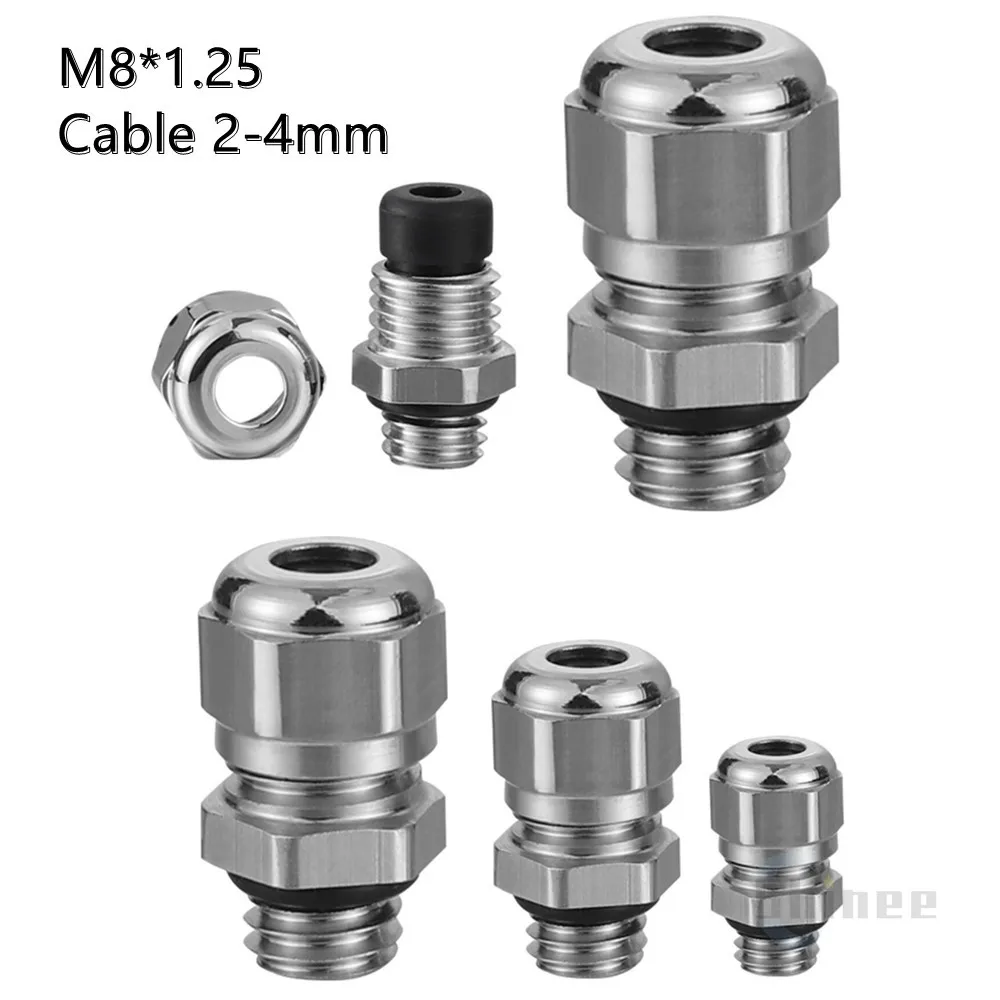 Cable Gland Electrical Connector Nickel Brass Metal IP68 Waterproof Cable Glands Connector Wire Glands For 3-44mm Cable M PG PG7 PG9-PG21 M8 M10