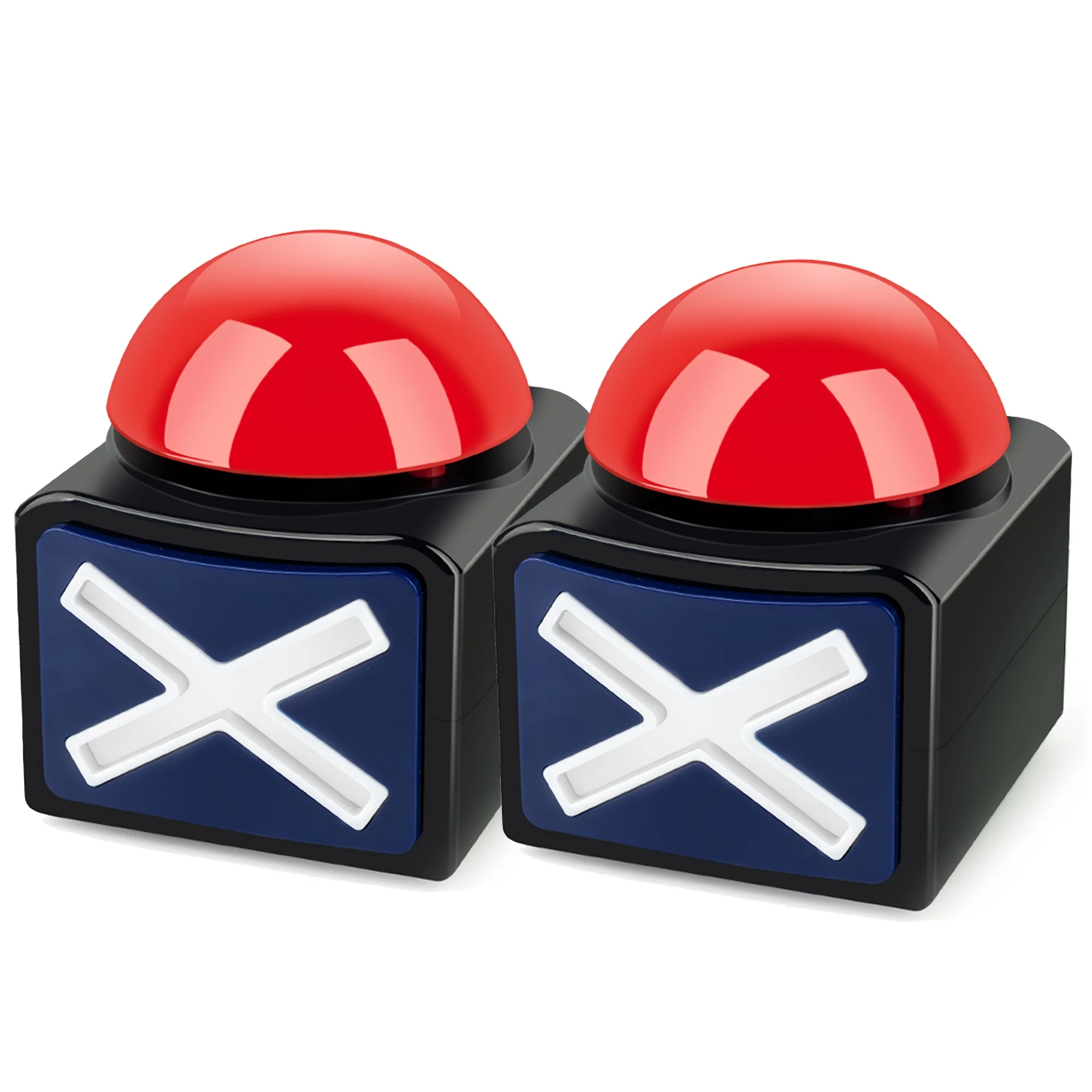 Trivia Oyunları için Siyah ve Kırmızı Işıklı Ses Buzzer - Dayanıklı Plastik, Aile Sınavı Gece ve Eğlence için İdeal